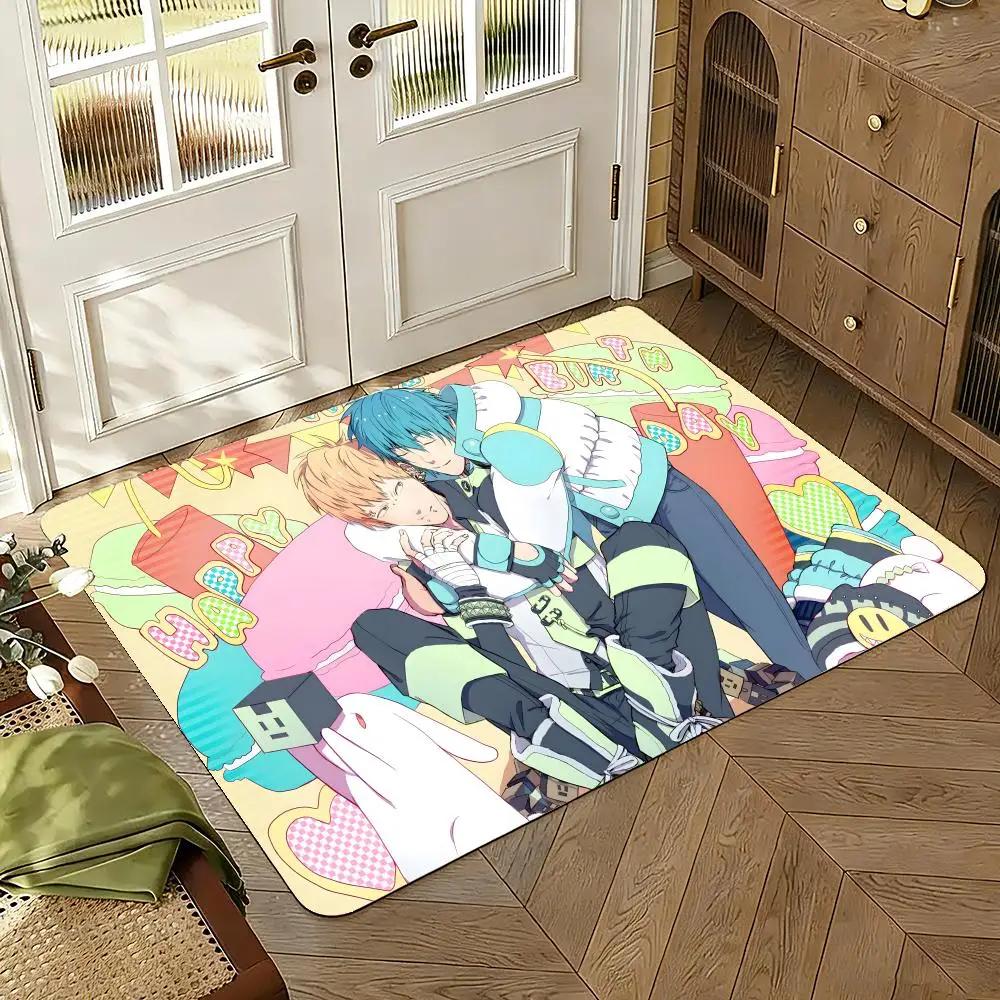 Anime Hot D-DRAMAtical MurderS Floor Mat Floor Mat Soft Flannel Non-Slip Door Rug for Living Room