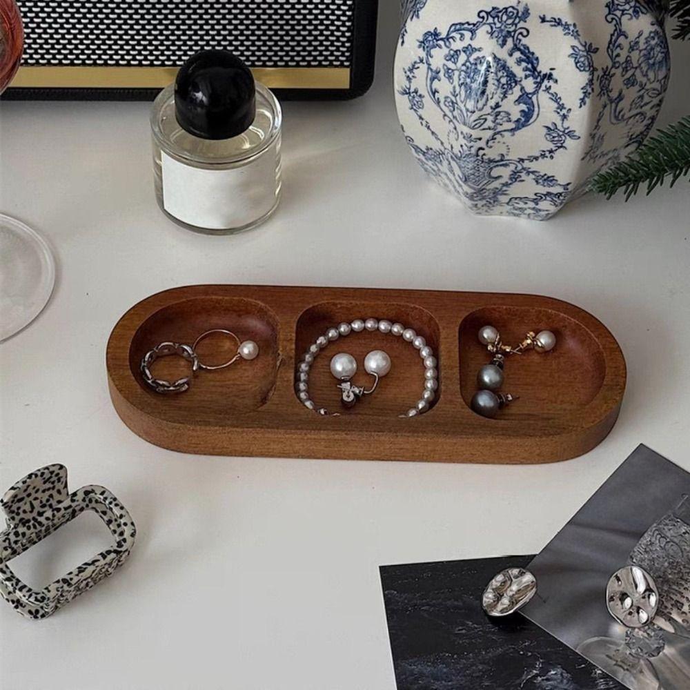 Rings Wooden Jewelry Tray Necklace Jewelry Holder Fashion Jewelry Display Stand  Gift