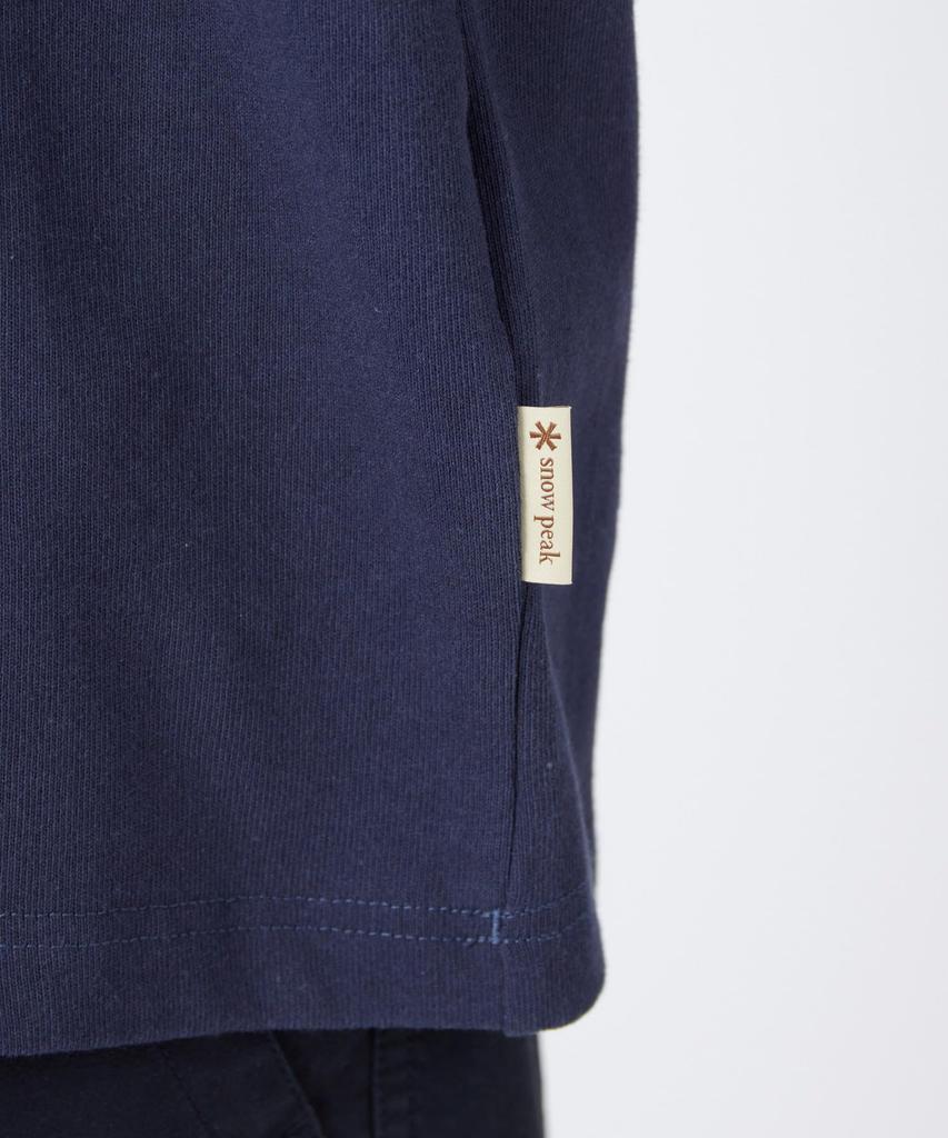 Trad Label Pocket Heavy for Men and Size Indigo [Snow Peak] L/S T-Shirt SPTL-TS-26SU907 Long-sleeved T-shirt Women, M,