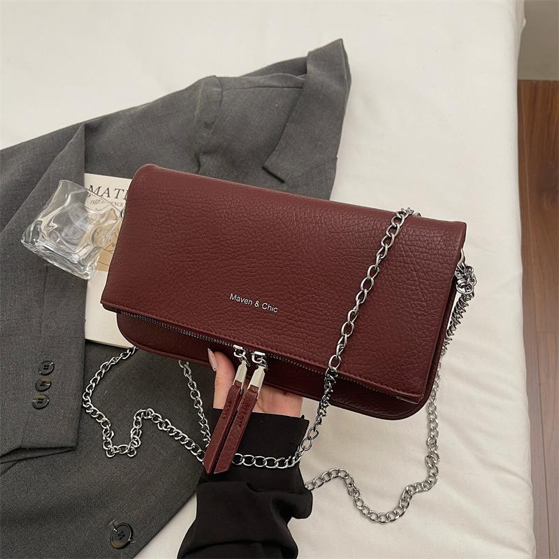 Underarm Chain Women'S Small Shoulder Bag Ladies Simple Solid Color Exquisite Women'S Versatile Casual Crossbody Bags Purse