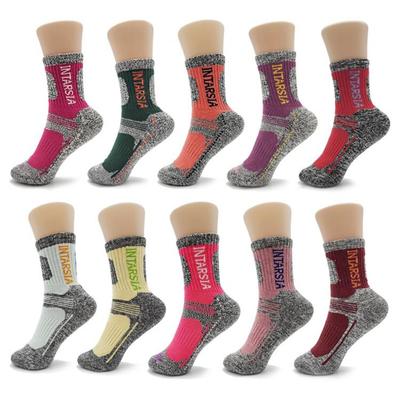 Women's Daily Color Block Sports Hiking Socks (5 Random Pairs)