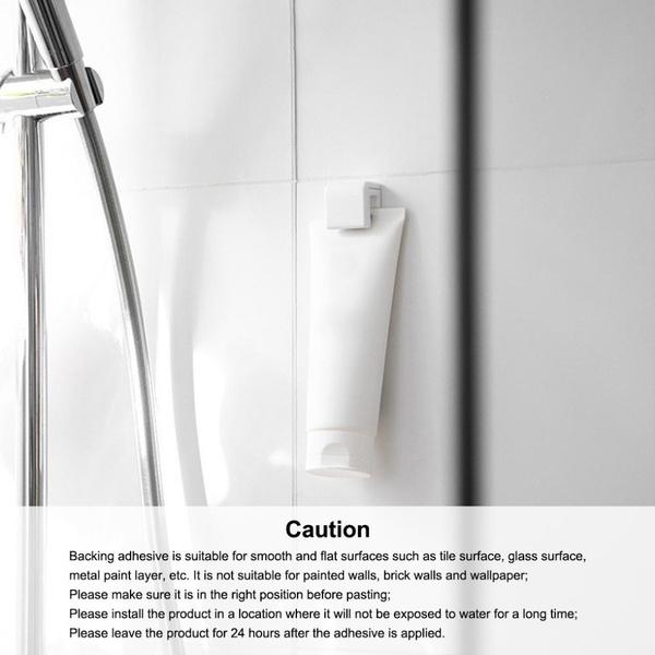 Suport pentru periuță de dinți fără perforare Suport pentru pastă de dinți montat pe perete Suport pentru suport de depozitare Organizator Accesorii pentru baie