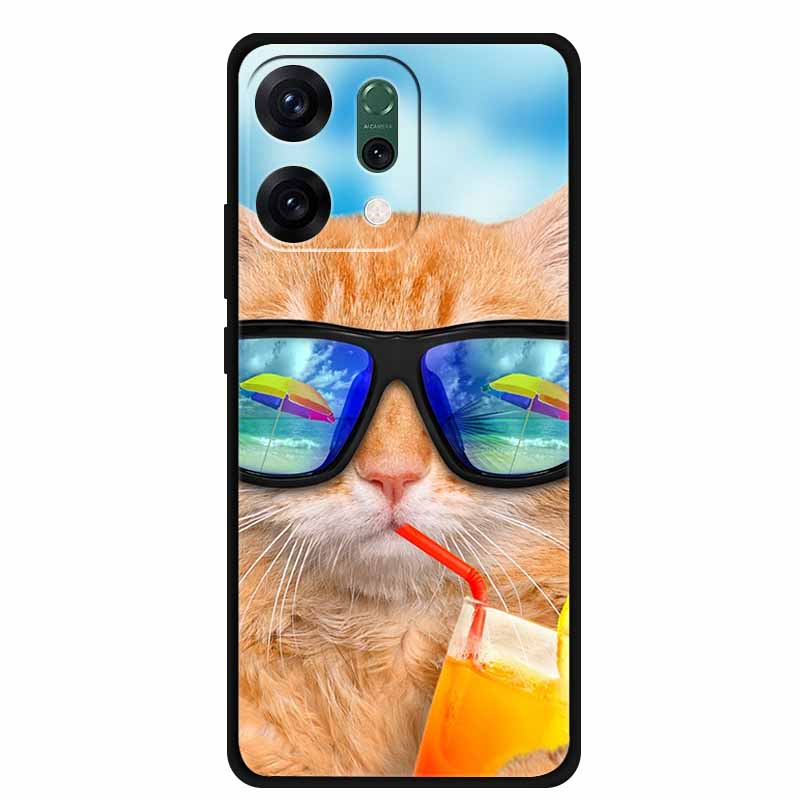 For Oppo Reno 14 5G Phone Case 6.59" Fashion Luxury Casing Black Silicone Soft Back Cover For Oppo Reno 14 Shockproof Capa Funda