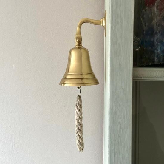 10.16 Cm Solid Brass Ships Bell Dinner Wall Porch Service Bell Solid Brass Restaurant Bell