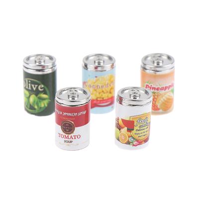 5Pcs Dollhouse Fruit Can Miniature Toy Accessories Kids Gift Pretend Play Toy