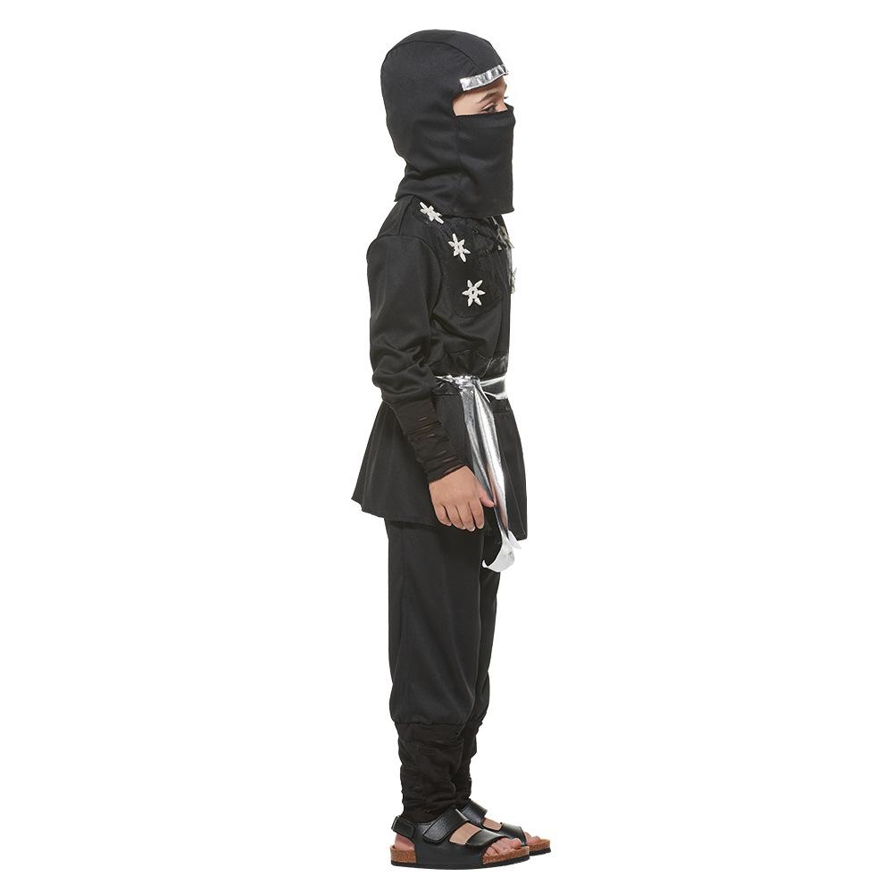 Halloween Boy Ninja Cosplay Costume Kids Halloween Black Killer Clothing Sets Carnival Easter Fancy Dress Ninja Costume