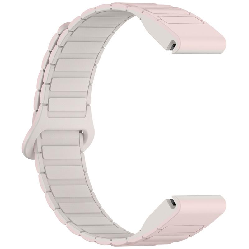 

Силиконовый магнитный браслет для Garmin fenix 8 7X 7 7S 6 6X Pro Ремешок для часов fenix 5X 5S Plus 3HR 945 935 Запястье 20 мм 22 мм 26 мм QuickFit for Garmin 20mm розовый/белый