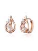 Ellejewelry 14K Gf Teardrop One-Touch Cubic Earrings Elgpee548