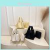 Pu Casual Tote Bag With Solid Color And Letter Print Design For Daily Use
