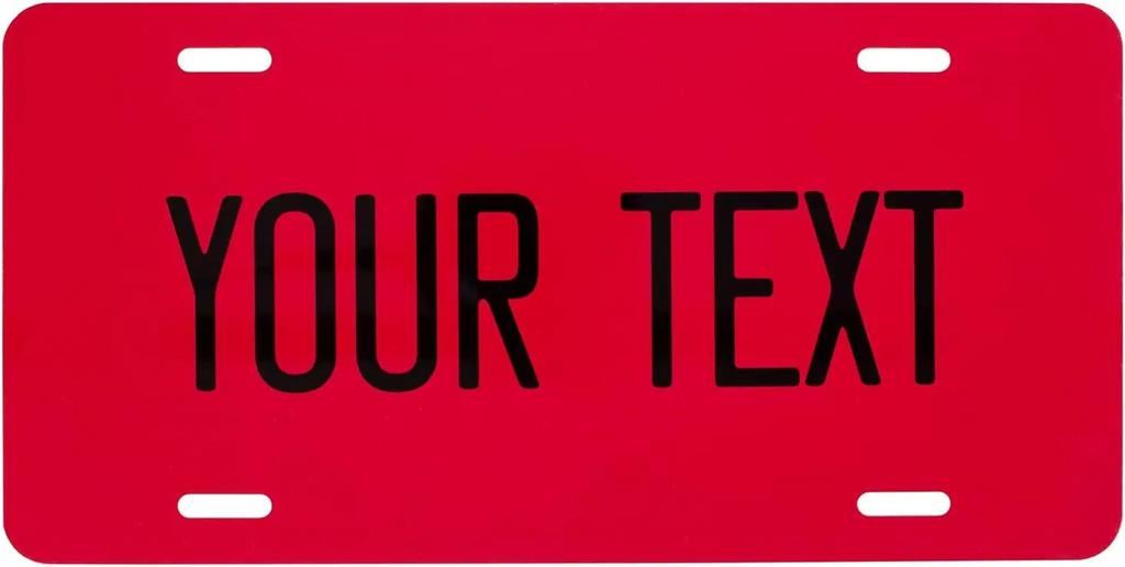 Custom Aluminum Car Tag Personalized Front License Plate Metal Wall Decor for Garage