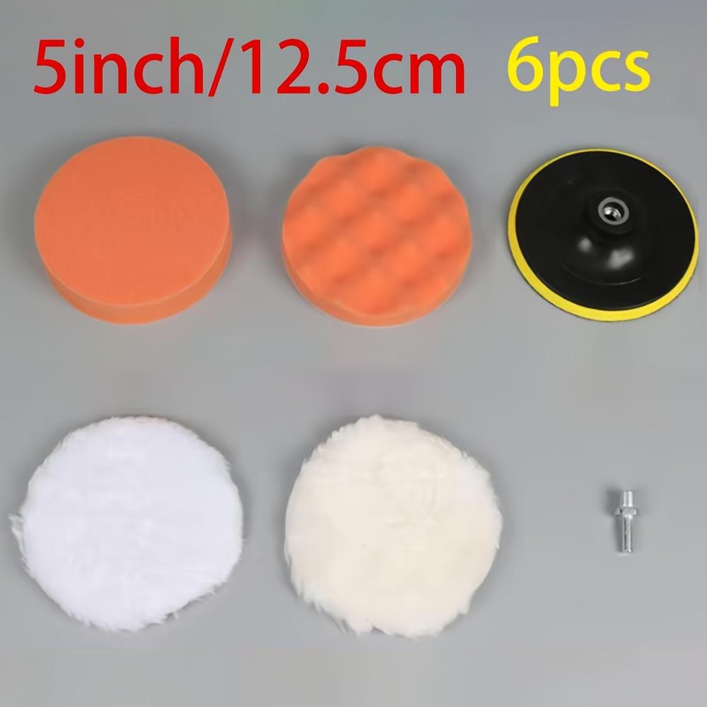 4-5 Zoll Auto Polier- und Wachs-Set, 100 mm Multifunktions-Polierpad-Kit - Weicher Schwamm, Wollpad und Kugelpolierscheibe