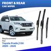 LHD Front Rear Windshield Wiper Blades For Toyota Prado J150 Series 2009 - 2020 Windscreen Window Accessories