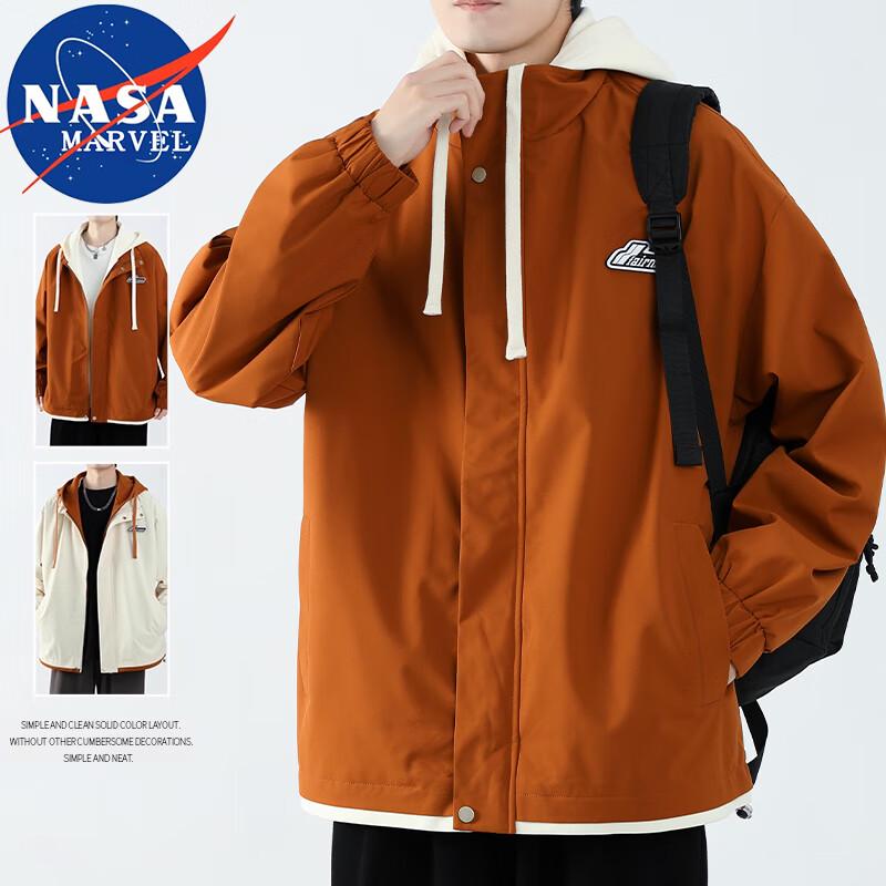 Men's NASA MARVEL Outdoor Waterproof Hooded Jacket
