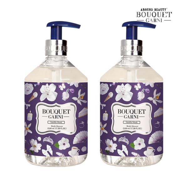Bouquet Garni Deep Perfume Body Wash Vanilla Musk Scent 520ml x2