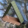 Window Bird Feeder Large Clear Wooden Bird Feeder with Strong Suction Cups And Detachable Seeds Tray for Outside Bird Viewing