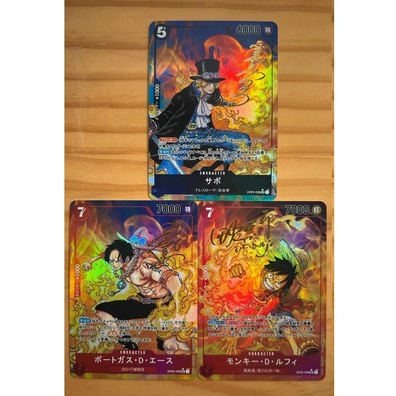 One Piece Diy Monkey Roronoa Zoro D Luffy Self Control Collect Signature Trading Flash Card Anime Cartoon Lovely Gift 63*88mm