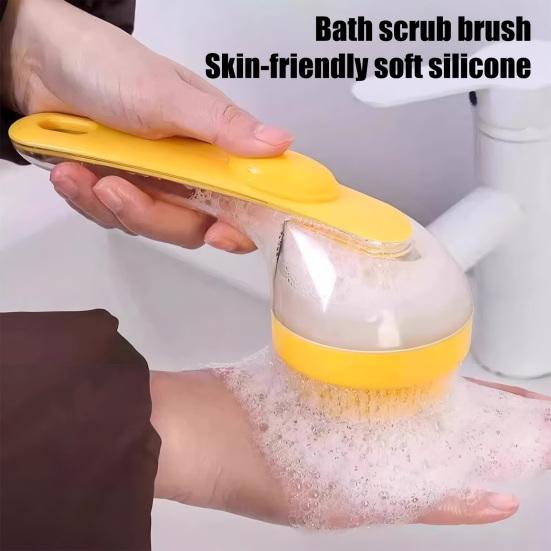 

1/3Pcs Pet Bath Brush with Ergonomic Non-Slip Handle Easy to Clean Puppy Shower Brush Pet Hair Removal Brush Dog Grooming Tool жовтий