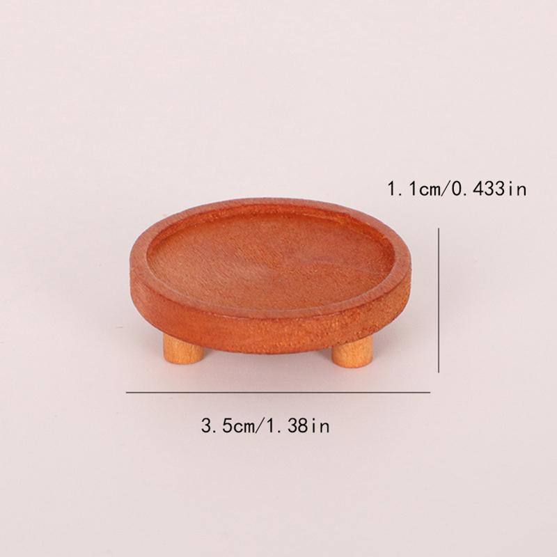 1Pcs 1/12 Dollhouse Multi-layer Storage Rack Round Tray Rack Display Rack Doll Home Furniture Decor Toy