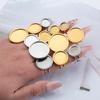 4 stuks Roestvrij Staal Ronde Ring Lege Tray Verstelbare Open Vingerring Setting 10-25mm Cabochon Basis Bezel voor DIY Sieraden Maken