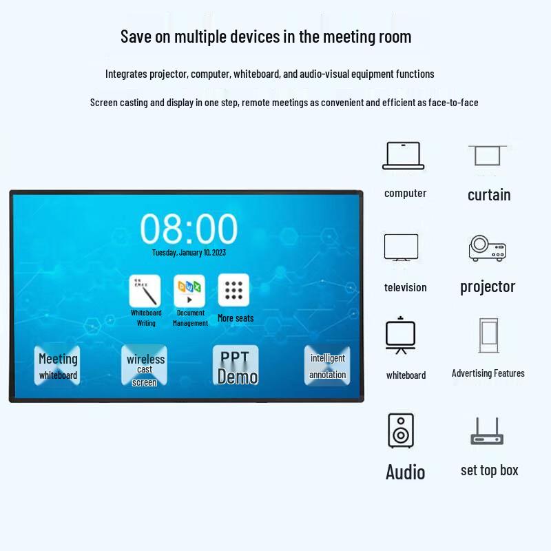 Jieyu Vision 85-inch Non-Touch LCD Display CN plug (adapter included)