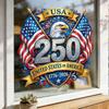 Window Stickers For Independence Day, 0th Anniversary Of The Founding Of The, Fireworks, Double Flags, Festival Celebration, Decorative Wall Stickers