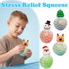 Christmas Ball with Santa, Snowman and Glitter Grape Design - Holiday Sensory Toy