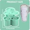 Ice Cube Mold for Stanley Cup Suitable for 40 Ounces Silicone Tray with Lid Hollow Cylindrical Ice Mold Stanley Cup Accessories