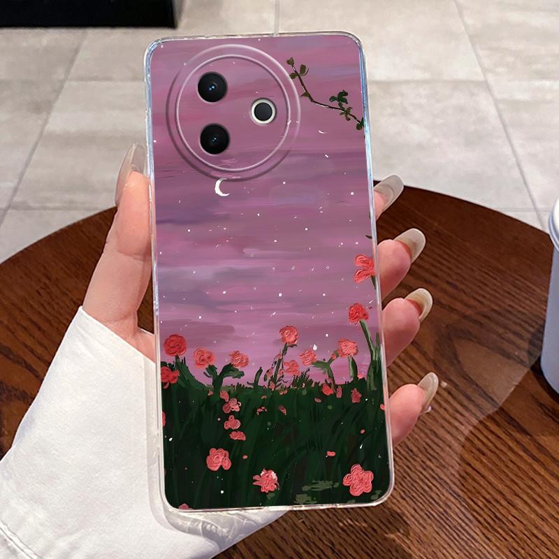 Jelly Casing For Vivo Y39 5G V2443 V2436 Clear Silicone Soft TPU Back Cover Cute Cat Rabbit Heart Phone Case