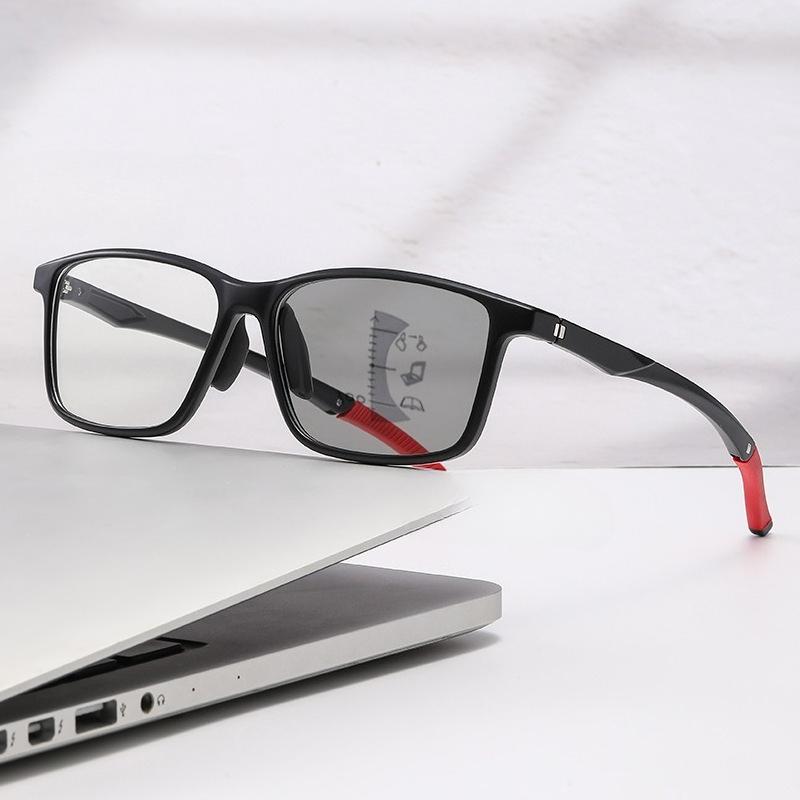 Ultralight Women's Photochromic Reading Glasses Men Retro Progressive Multifocal Eyewear Anti-UV Discoloration Far Sight Glasses
