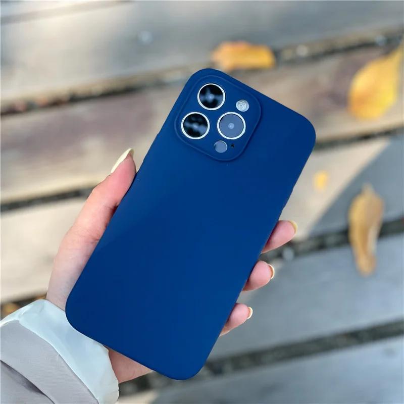 Neon Liquid Silicone Full Coverage Shockproof Customized Print Pure Color Mobile Phone Cases for 11-16 Pro Max