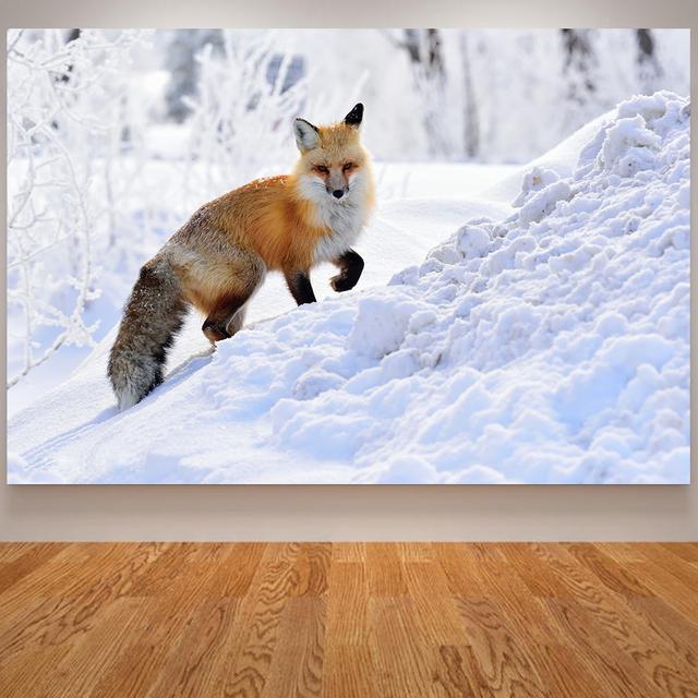 

Абстрактная картина полярная лиса, печать на постерах, стеновые панели для украшения гостиной, современный минималистичный рисунок с изображением животных 20*40cm No Frame