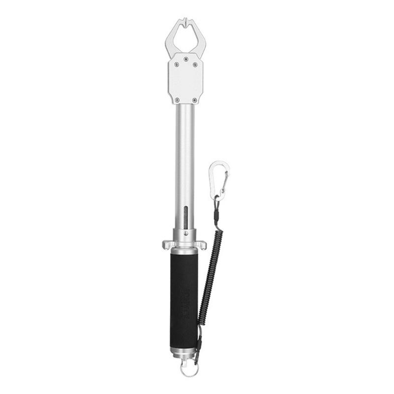 Fishing Pliers Lip Grip Fish Controller Aluminum Alloys Fish Lip Grabber Fish Body Clamps with Nonslip Handle & Lanyard