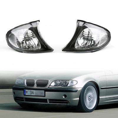 Corner Lights - Crystal Clear W/ Smoke Trim Fit For 02-05 BMW E46 3-Series 4Dr Euro