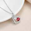 Rhinestone Heart Rose Necklace Neck Accessories Valentine's Day Clavicle Chain  For Girlfriend
