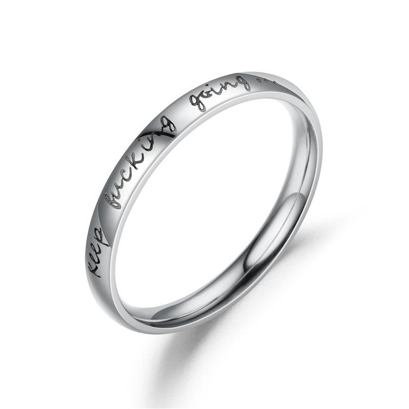 1Pc Fashionable, Versatile and Simple Titanium Steel Ring, A Design Ring Suitable for Men and Women
