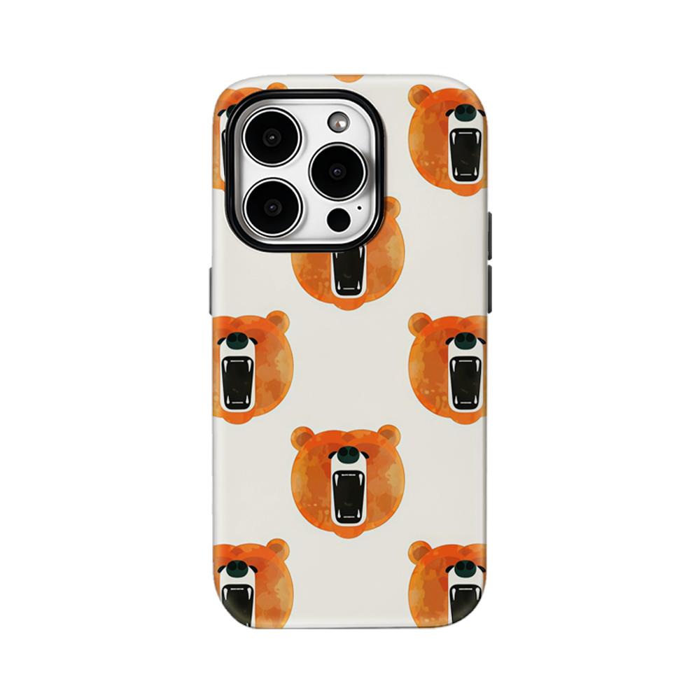 

Cute Bear Face Phone Case for IPhone 16 15 14 13 12 11 X XS XR XSMAX 7 8 Pro Max Plus Double-layer Back Cover IPHONEXSMAX