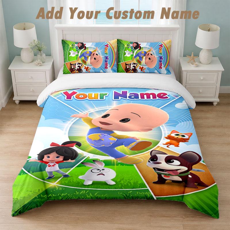 Bedding Set 1 Duvet Cover 2 Pillowcases Cleo & Cuquín Print Soft Bed Linen Bedroom Decor