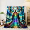 Chakra Meditation Celestial bedroom Blanket for Livingroom Couch lunch break Soft throw for Friend's festival Gift