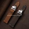 Premium Cowhide Watch Band Butterfly Buckle Stitching Calfskin Strap for Omega Wristband 18/19/20/21/22/24mm Bracelet for Seiko