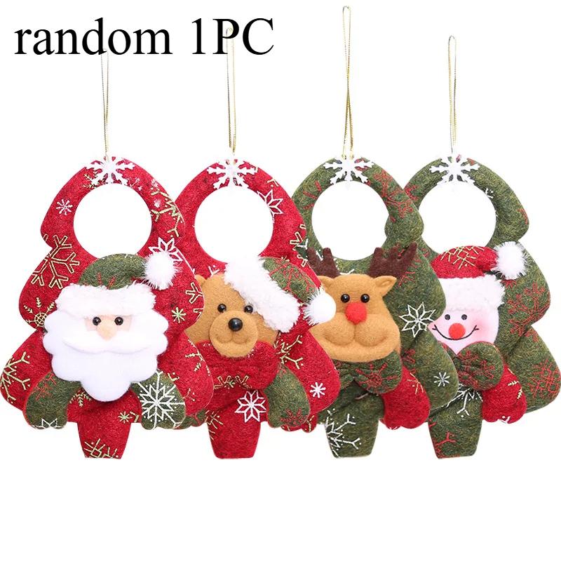 

1 шт. Рождественская елка Санта - Рождественские украшения Украшения для рождественской елки Нетканый Санта Подвесной декор Подвеска Санта Клаус random，1pc
