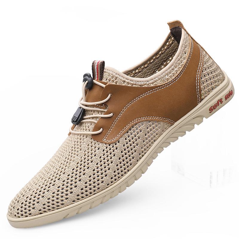 

Fashion New Men s Sneakers High Quality Breathable Mesh Casual Shoes for Men Shoes Lightweight Comfort Walking Vulcanize Driving Shoes 46 хаки
