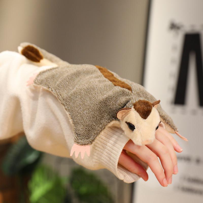 Flying Squirrel Sugar Glider Plush Toy - Cute Children s Gift with Magnetic Clothes 33cm (40g)