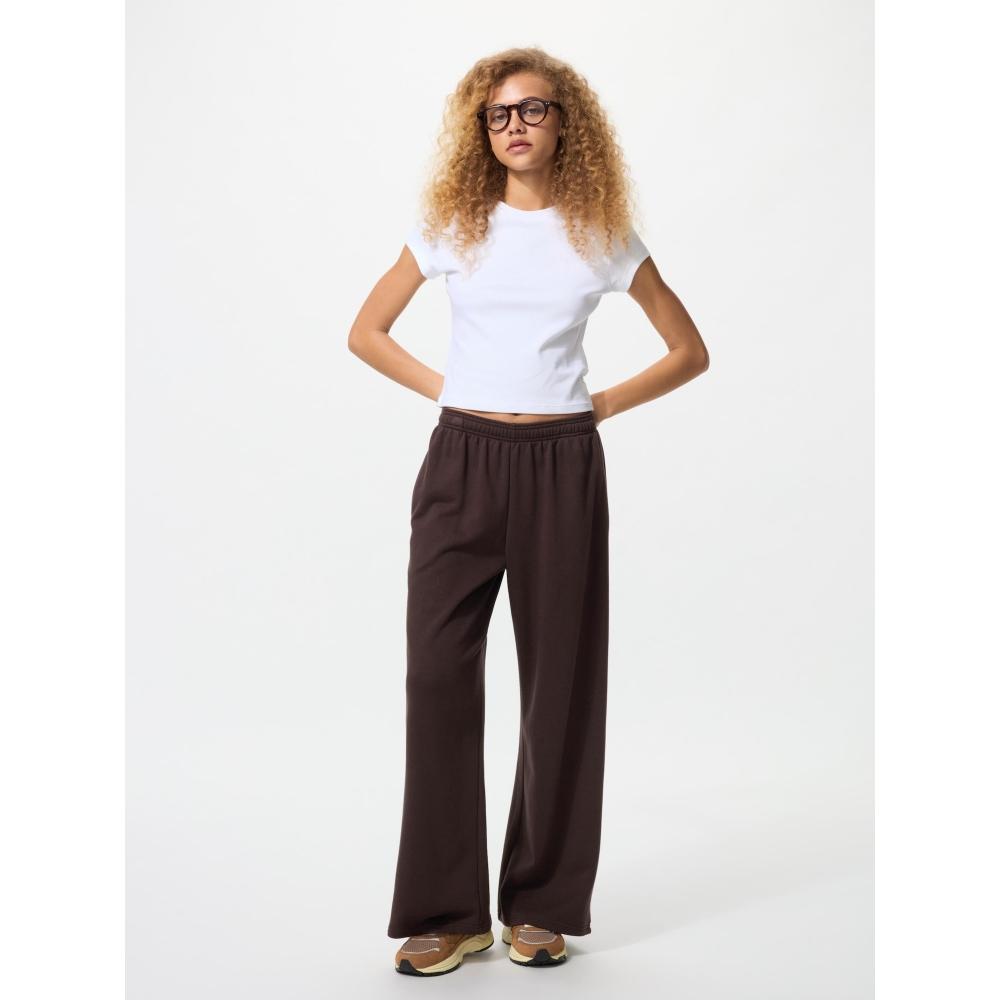 

Uniqlo Sweat Wide Pants Long Model 39 DARK BROWN/3XL