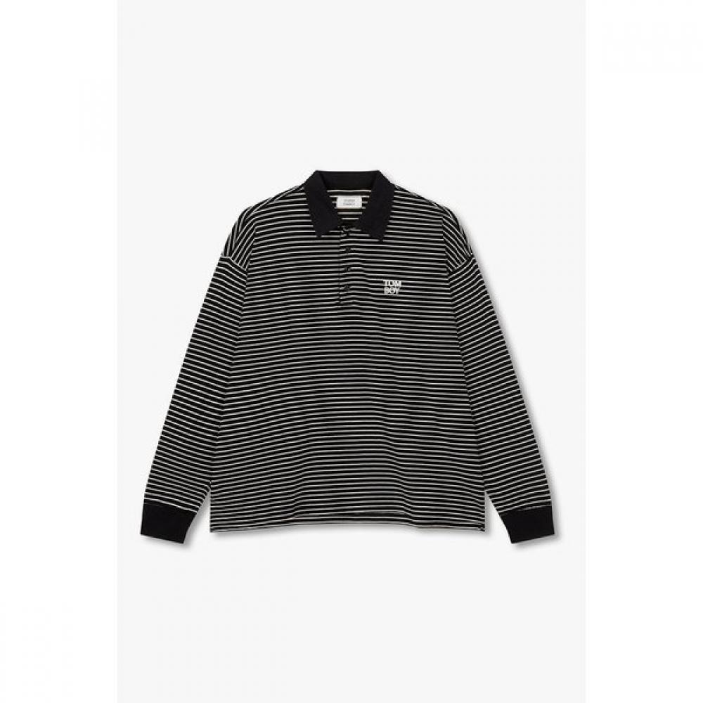 STUDIO TOMBOY STripe Logo Collar T shirT 9176422981ar