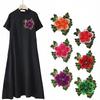 Fashion Elegant Peony Embroidery Patch Floral Embroidery Large Flower Patch Sewing Accessories