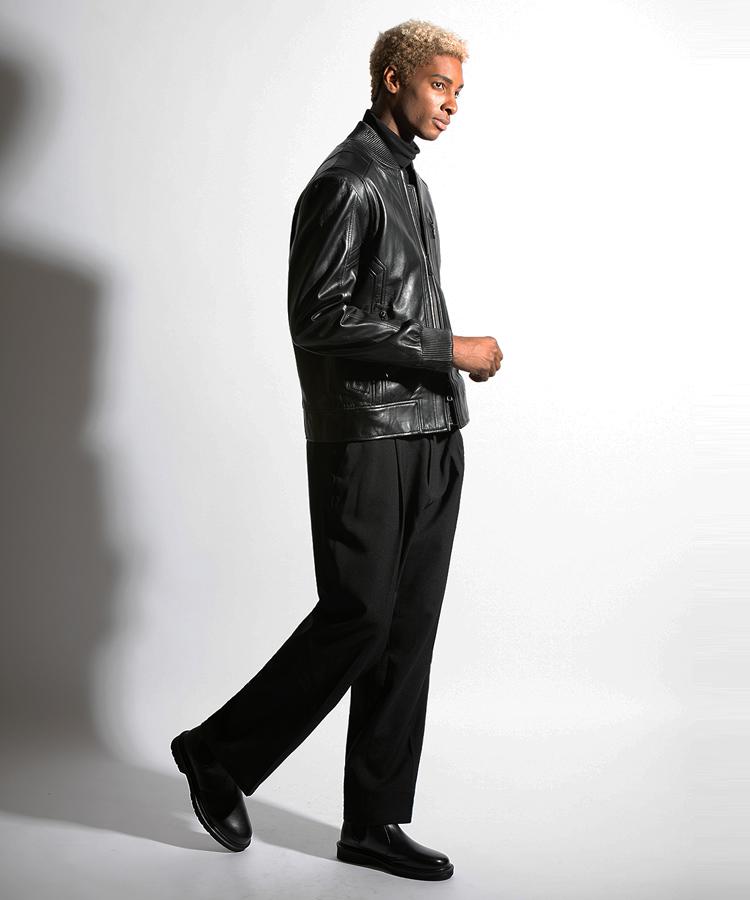 Seuteulaikeu Elegant Pintuck Trousers (Black)