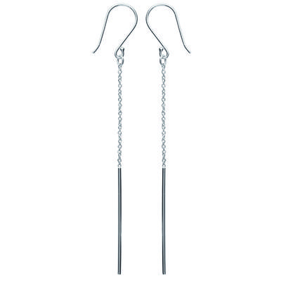 [K5905] - Silver 'Choréographie' Silver Earrings (rhodium-plated) - 9 Cm