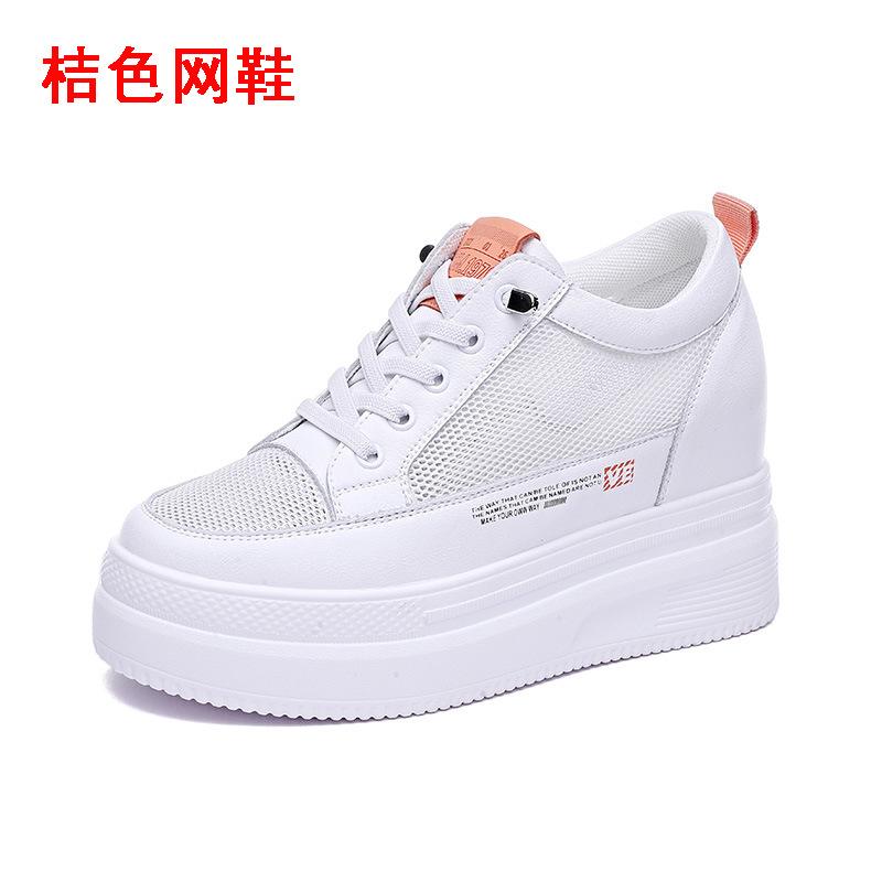 Trend autumn new inner height increase women's pine high heel leisure sports student women's single shoes