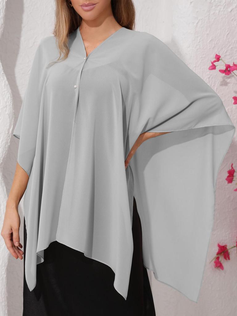 Versatile Chiffon Beach Cover-up Shawl - Multiple Ways to Wear