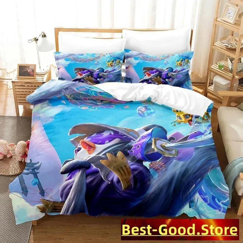 3D Game Teamfight Tactics Bedding Set Single Twin Full Queen King Size Bed Set Adult Kid Bedroom Duvetcover Sets Home Textiles